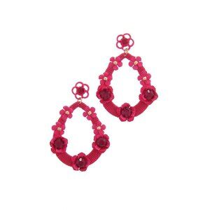 Floral Post Drop Earring